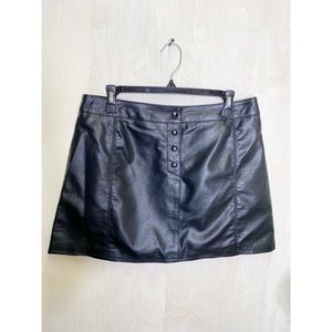 H&M faux leather skirt